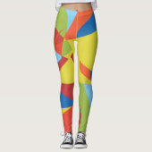 Colorful Toucan Vibes Abstract Leggings (Voorkant)