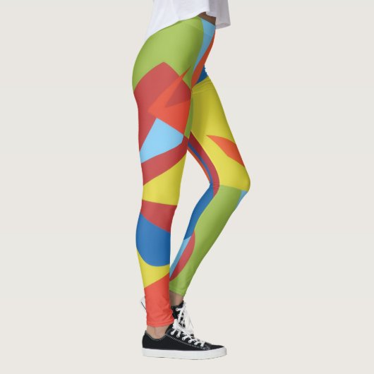 Colorful Toucan Vibes Abstract Leggings (Rechts)