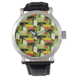 Colorful Toucans Horloge