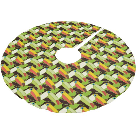 Colorful Toucans Kerstboom Rok (Gekanteld)