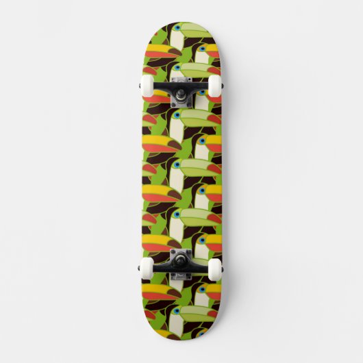 Colorful Toucans Skateboard (Voorkant)