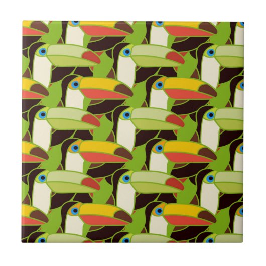 Colorful Toucans Tegeltje (Voorkant)
