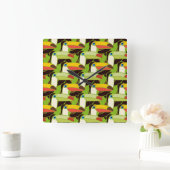 Colorful Toucans Vierkante Klok (Huis)