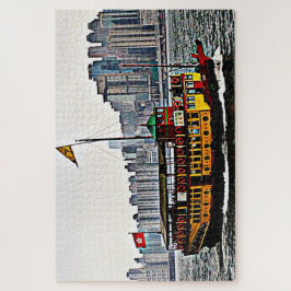 Colorful Tourist Boat Victoria Harbour Hong Kong Legpuzzel