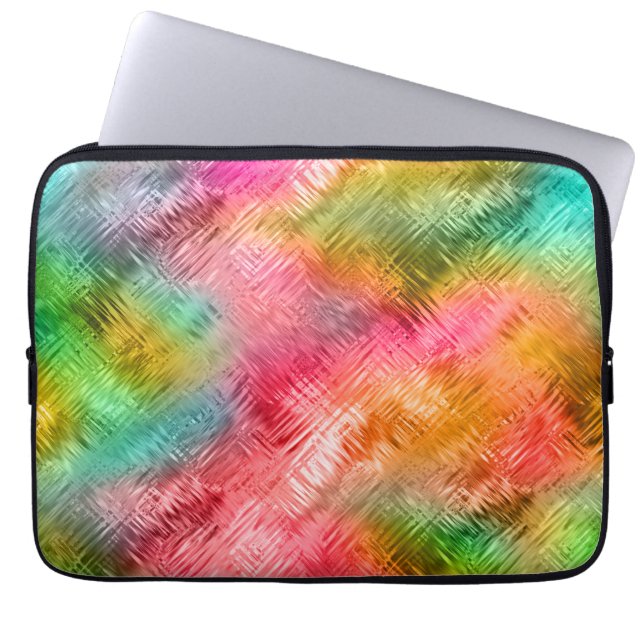Colorful Tourmaline Glassy Texture Laptop Sleeve (Voorkant)