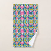 Colorful towel set with vibrant geometric pattern  bad handdoek (Handdoek)