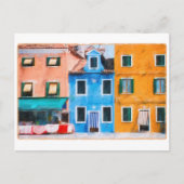 Colorful Town Burano Italy Briefkaart (Voorkant)