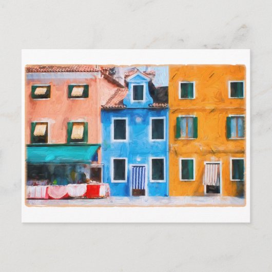 Colorful Town Burano Italy Briefkaart (Voorkant)