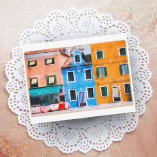 Colorful Town Burano Italy Briefkaart