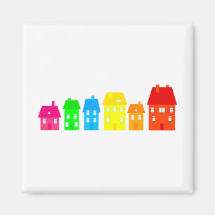 Colorful Town Magneet