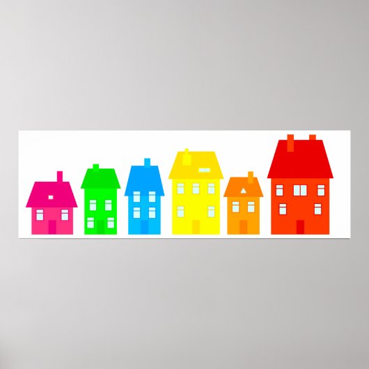 Colorful Town Poster (Voorkant)