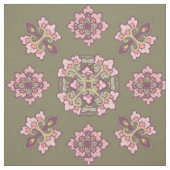 Colorful Tracery Ornament Pattern Fabric Stof (Swatch)