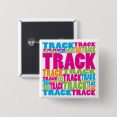 Colorful Track Vierkante Button 5,1 Cm (Voorkant /achterkant)