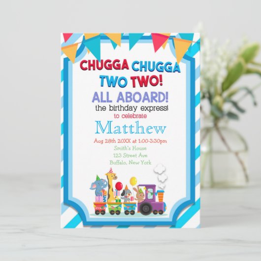 Colorful Train 2e verjaardag (Staand voorkant)
