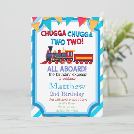 Colorful Train 2e verjaardag (Staand voorkant)