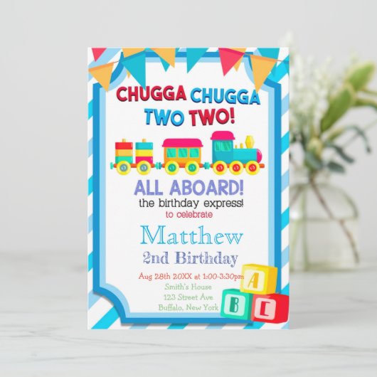 Colorful Train 2e verjaardag (Staand voorkant)