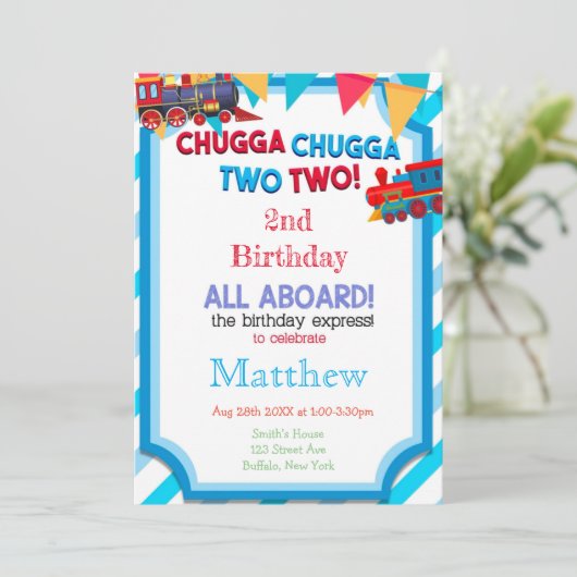 Colorful Train 2e verjaardag (Staand voorkant)