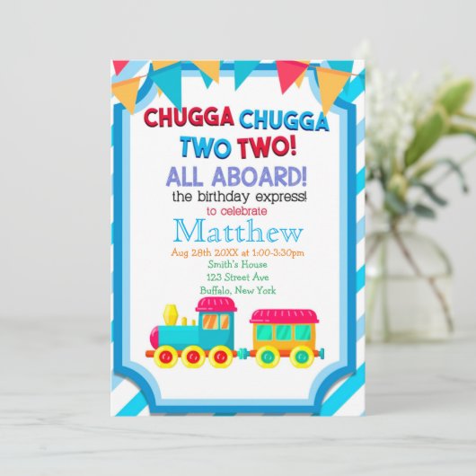 Colorful Train 2e verjaardag (Staand voorkant)