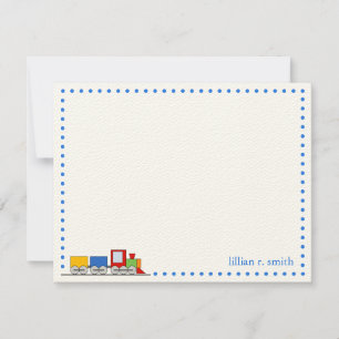 Colorful Train Personalized Note Card Notitiekaartje
