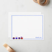 Colorful Train Personalized Note Card Notitiekaartje (Voorkant / Achterkant in situ)