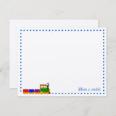 Colorful Train Personalized Note Card Notitiekaartje (Voorkant / Achterkant)