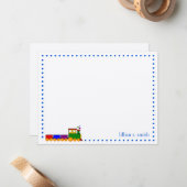 Colorful Train Personalized Note Card Notitiekaartje (Voorkant / Achterkant in situ)
