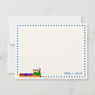 Colorful Train Personalized Note Card Notitiekaartje
