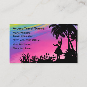 Colorful Travel Agent Visitekaartjes