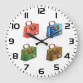 Colorful Travel Briefcase Collection Grote Klok (Voorkant)