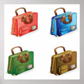 Colorful Travel Briefcase Collection Poster (Voorkant)