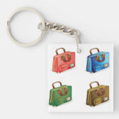 Colorful Travel Briefcase Collection Sleutelhanger (Voorkant)