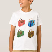Colorful Travel Briefcase Collection T-shirt (Voorkant)
