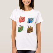 Colorful Travel Briefcase Collection T-shirt (Voorkant)