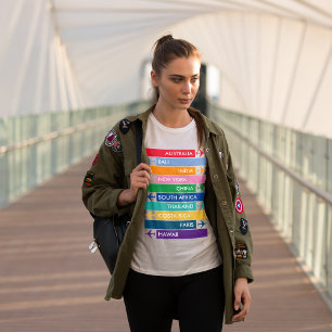 Colorful Travel Bucket List T-shirt