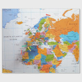 Colorful Travel Map Cadeaupapier (Vlak)