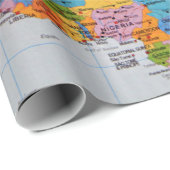 Colorful Travel Map Cadeaupapier (Rol Hoek)