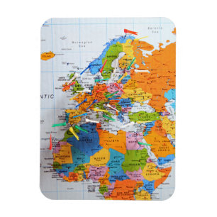 Colorful Travel Map Magneet