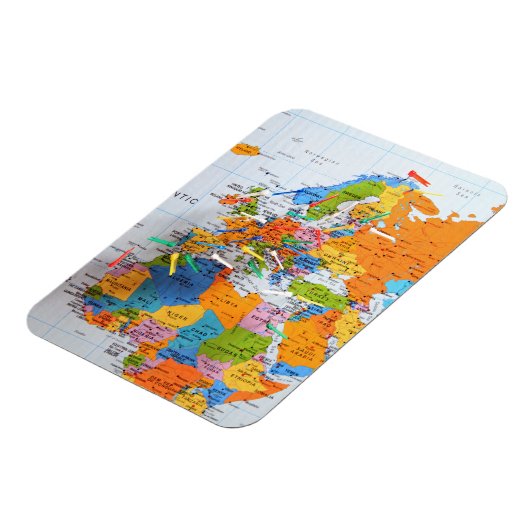 Colorful Travel Map Magneet (Linkerzijde)