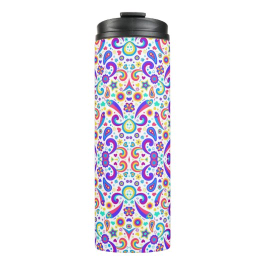 Colorful travel mug with vibrant thermosbeker (Voorkant)