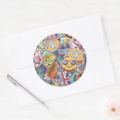 Colorful Travel Sticker Patroon (Envelop)