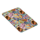 Colorful Travel Sticker Patroon Magneet (Rechterzijde)