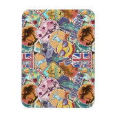 Colorful Travel Sticker Patroon Magneet (Verticaal)
