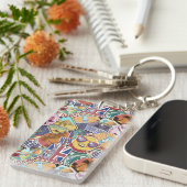 Colorful Travel Sticker Patroon Sleutelhanger (Voorkant Rechts)