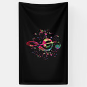 Colorful Treble Clef Music Spandoek (Verticaal)