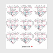 Colorful Tree Heart Family Reunion Sjabloon Sticker (Vel)