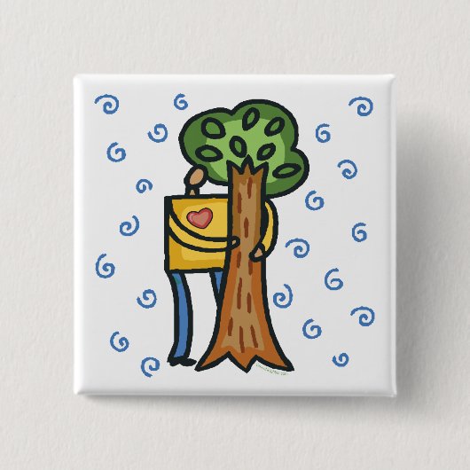 Colorful Tree Hugger Vierkante Button 5,1 Cm (Voorkant)