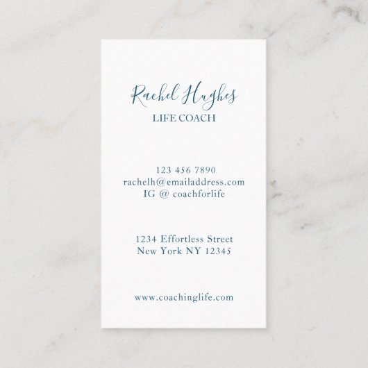 Colorful Tree Life Coach Visitekaartje (Achterkant)