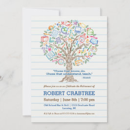 Colorful Tree of Knowledge Teacher Retirement Kaar Kaart