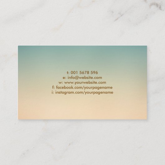 Colorful Tree of life met Chakras Visitekaartje (Achterkant)