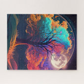 Colorful Tree of Life Moon Galaxy Fantasy Legpuzzel (Horizontaal)